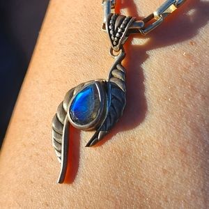 Cracked Vintage Labradorite Pendant